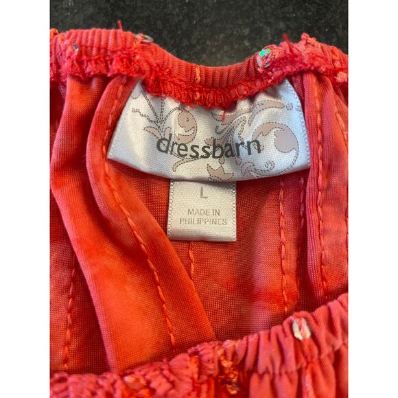 Dress Barn ladies blouse Lg, coral colored with sequin detail - Picture 5 of 10
